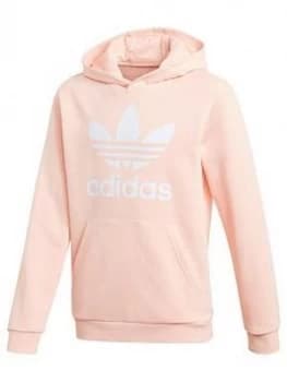 Image of Adidas Originals ChildrenS Trefoil Hoodie - Coral