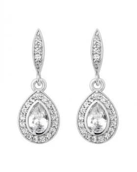 Image of Jon Richard Silver Peardrop Drop Earring