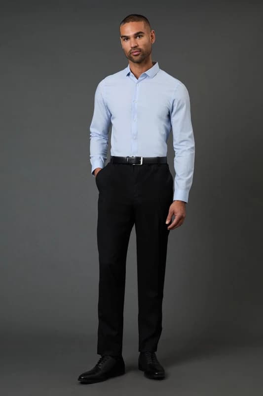 Image of Burton Mens Black Slim Fit Smart Trousers Black 34R Male BBB05309