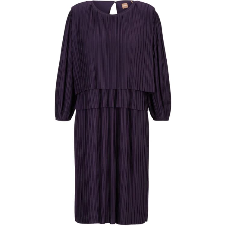 Image of Boss Womens Emanis Smock Dress Dark Purple female 8 (S)