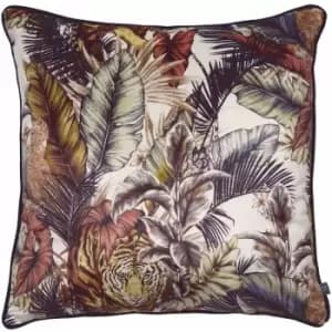 Image of Prestigious Textiles Bengal Tiger Safari Cushion Cover (55cm x 55cm) (Multicoloured) - Multicoloured