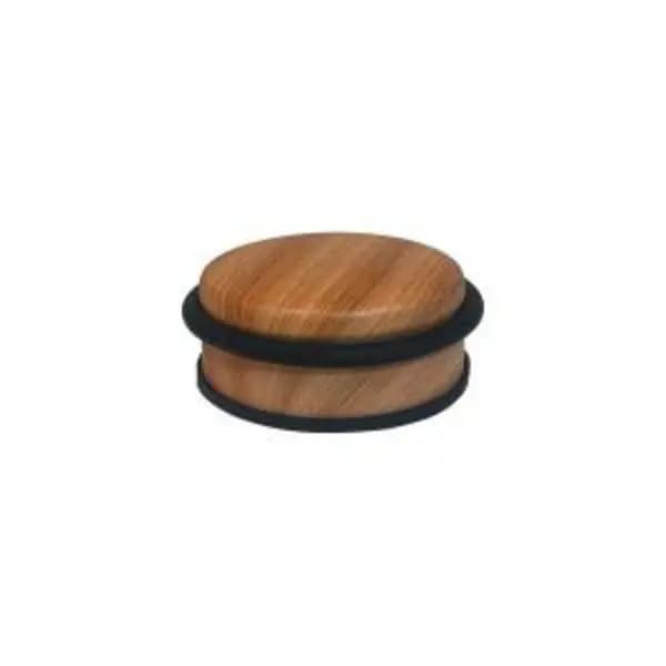 Image of Alba Alba 1Kg Weighted Door Wedge Steel/Elastomer 105 x 52 x 105mm Wood/Black - DOORSTOP W DOORSTOP W