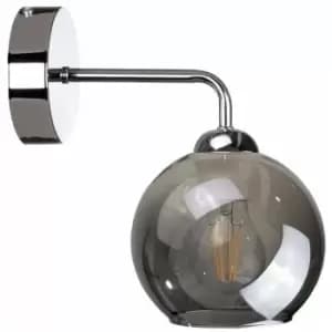 Image of Keter Lighting - Keter Pluton Dome Wall Lamp Silver, 23cm, 1x E27
