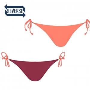 Image of ONeill Reversible Tie Side Bikini Bottoms Ladies - Peach/Beajolais