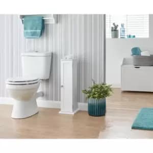 Image of Colonial Toilet Roll Cupboard White