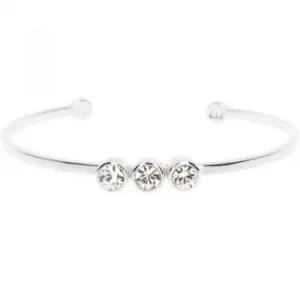 Image of Ladies Karen Millen Stainless Steel CRYSTAL DOT CUFF