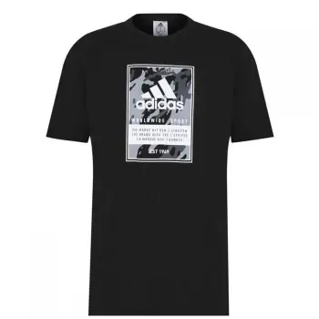 Image of adidas QT T Shirt Mens - Black BOS