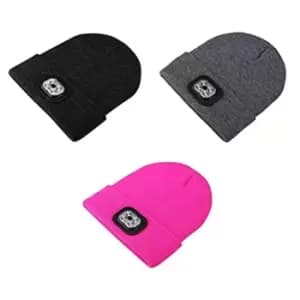Image of LED Lighted Beanie Hat Pink
