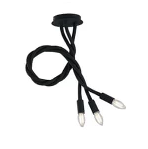 Image of LOVER 3 Light Multi Arm Semi Flush Ceiling light Black 100x120cm