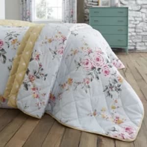 Image of Catherine Lansfield Canterbury Duck Egg Bedspread Duck Egg (Blue)