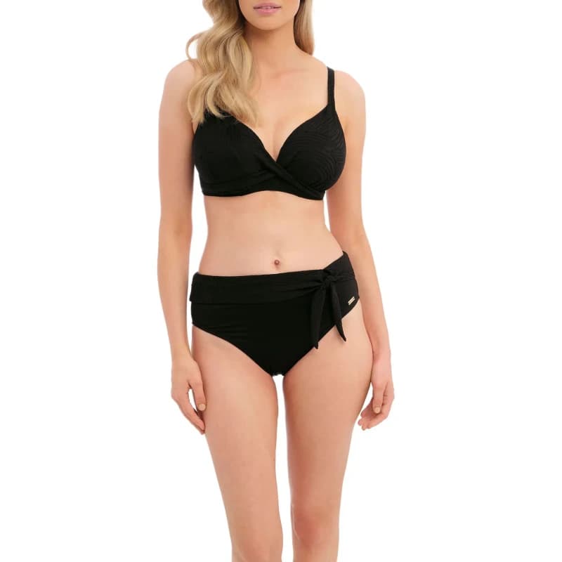 Image of Fantasie Womens Ottawa High Waist Bikini Brief in Black Size: 18 Black Female 18