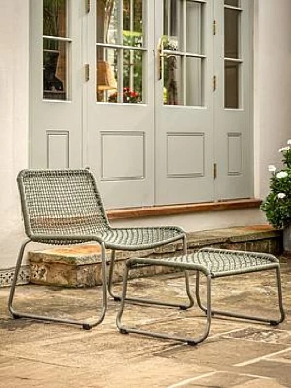 Image of Crossland Grove Mutterton Lounge Chair with Footstool Green 5.05669E+12