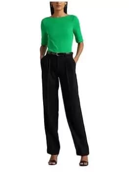 Image of Lauren By Ralph Lauren Judy-Elbow Sleeve-Knit - Palm Leaf
