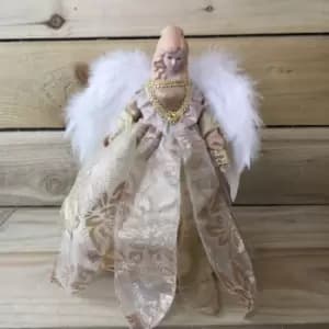 Image of Premier 30cm Gold With Glitter Detailing Angel Tree Topper