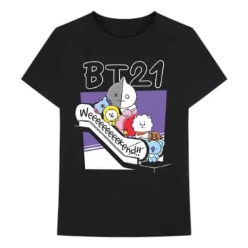 Image of BT21 - Weekend Unisex Large T-Shirt - Black