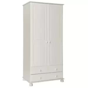 Image of Copenhagen 2 Door 2 Drawer Wardrobe In White