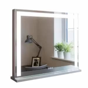 Image of At Home Comforts Greta Hardwood Landscape Mirror LED Strip