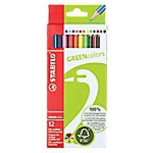Image of STABILO Colouring Pencils GREENcolors Assorted 12 Pieces