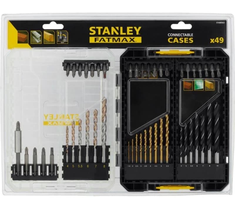 Image of Stanley FatMax Connectable 49 Piece Drill and Screwdriver Bit Set STA88563
