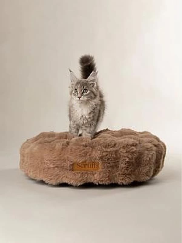 Image of Scruffs Alpine Round Pet Cushion Small Taupe BED/RCD/829849