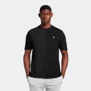 Image of Mens Wide Tonal Stripe T-Shirt - Jet Black - S