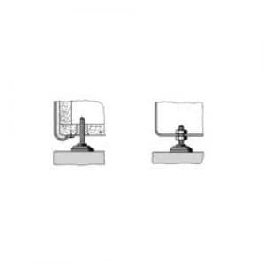 Image of Foot screw fixing Black x H 38mm x 110 mm PB Fastener