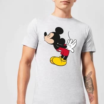 Image of Disney Mickey Mouse Mickey Split Kiss T-Shirt - Grey - XL