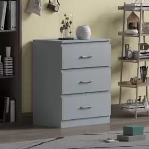Image of Fwstyle - Tromso 3 Drawer Chest - Matt Grey - Grey