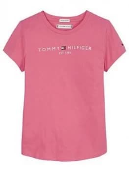 Image of Tommy Hilfiger Girls Short Sleeve Essential Logo T-Shirt