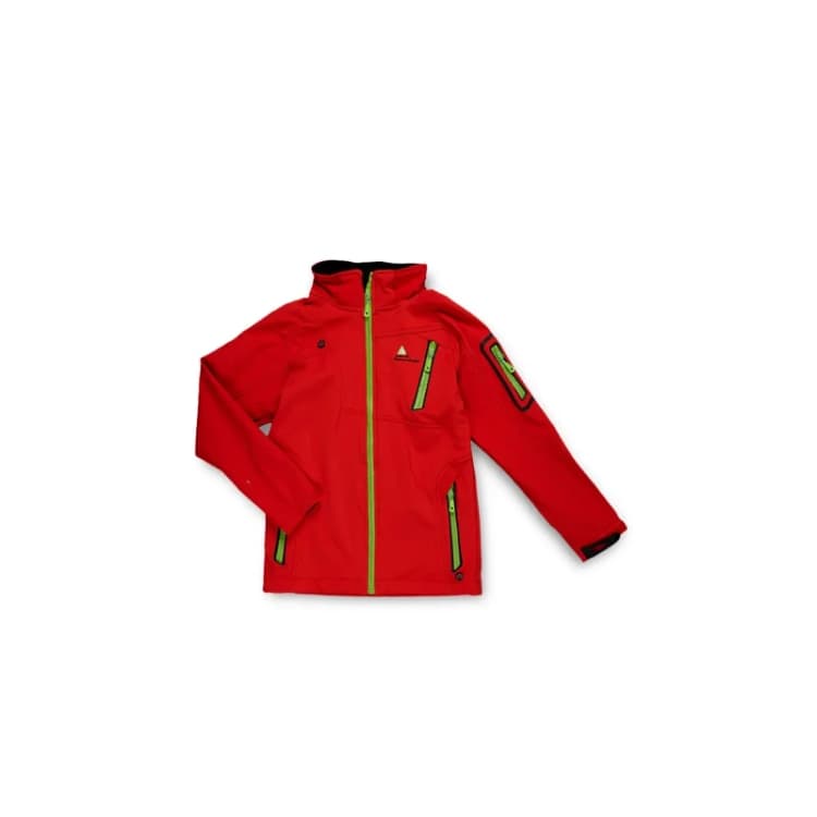 Image of Peak Mountain Children's softshell jacket Peak Mountain Ecolok Rouge Male 16 ans ECOLOK/10-16/BG-ROUGE