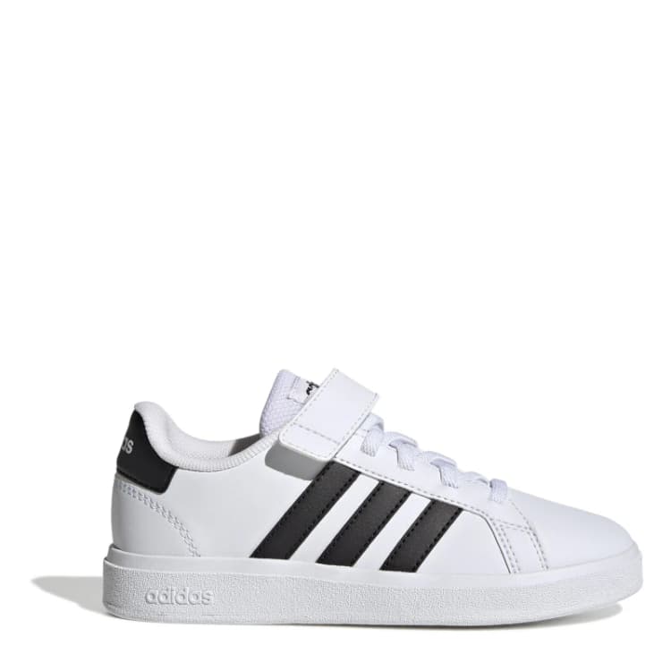 Image of adidas Grand Court Child Boys Trainers White/Black male C12 (30.5)