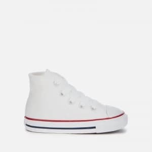 Image of Converse Toddlers Chuck Taylor All Star Hi - Top Tainers - Optical White - UK 4 Toddler