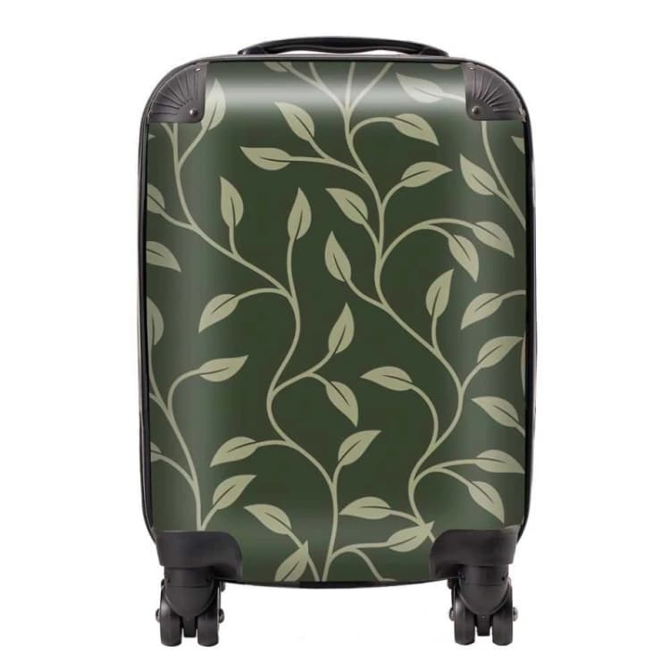 Image of Warren Reed - Designer Green Shrub With Leaves Suitcase Size: Small Green Unisex Small