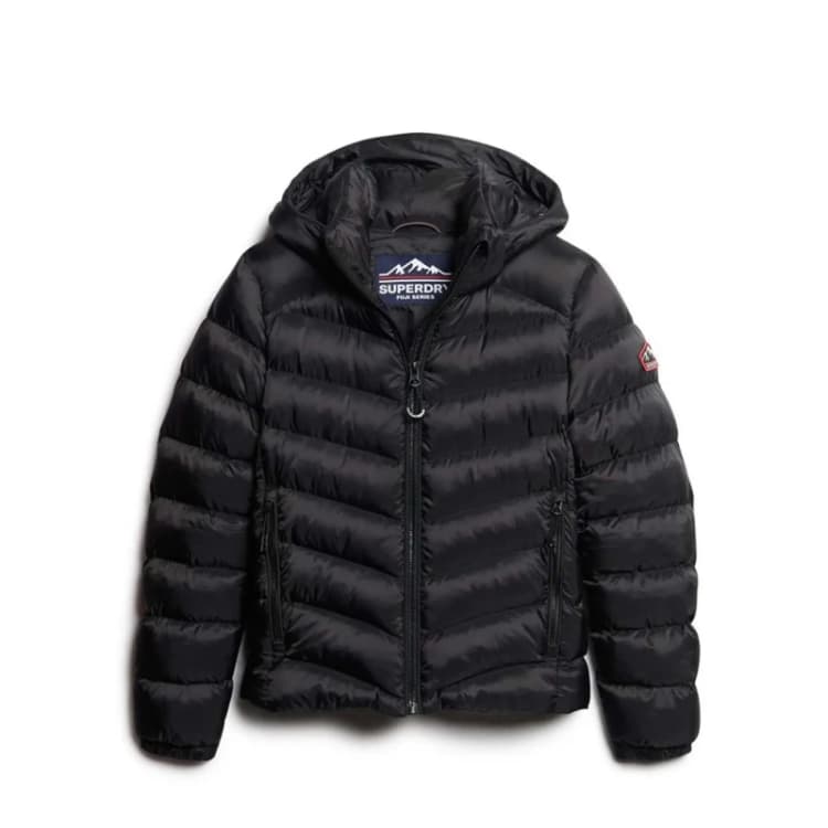 Image of Superdry Hooded Puffer Jacket Superdry Fuji Noir Female XS