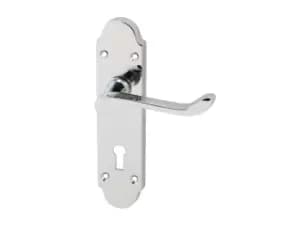 Image of Eclipse 31806 Chromaxe Shaped Lever Lock Set PCP Polished Chrome