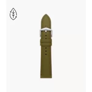 Image of Fossil Mens 22Mm Olive Cactus Leather Strap - Green