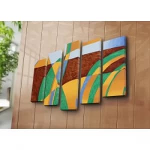 Image of 5PATK-209 Multicolor Decorative Canvas Painting (5 Pieces)