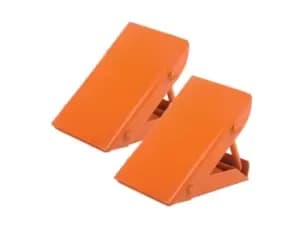 Image of Silverline 525748 Folding Steel Wheel Chocks Pair