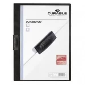 Image of Durable DURAQUICK® A4 Clip Folder Black Pack of 20