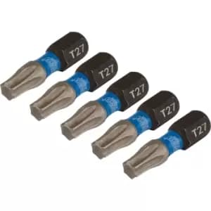 Image of Draper Expert Impact Torx Screwdriver Bits T27 25mm Pack of 5