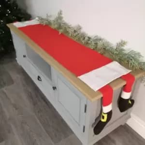 Image of 30cm x 176cm Santa Legs Table Runner / Father Christmas Decoration
