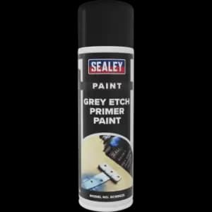 Image of Sealey Etch Primer Aerosol Spray Paint Grey 500ml
