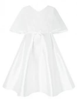 Image of Monsoon Girls Sherry Cape Dress - White, Size 11 Years, Women