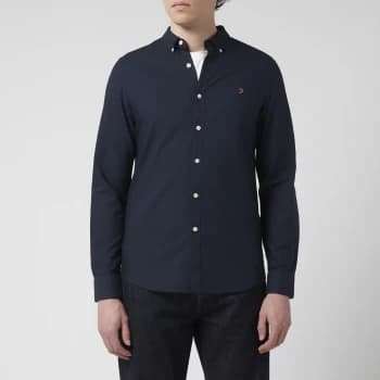 Image of Farah Mens Brewer Shirt - Navy - XXL