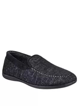 Image of Cotswold Stanley Slip-on Slippers - Black, Size 8, Men