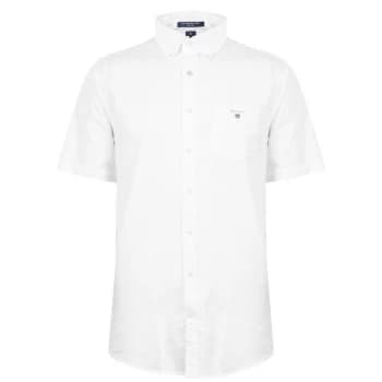 Image of Gant Short Sleeve Oxford Shirt - White