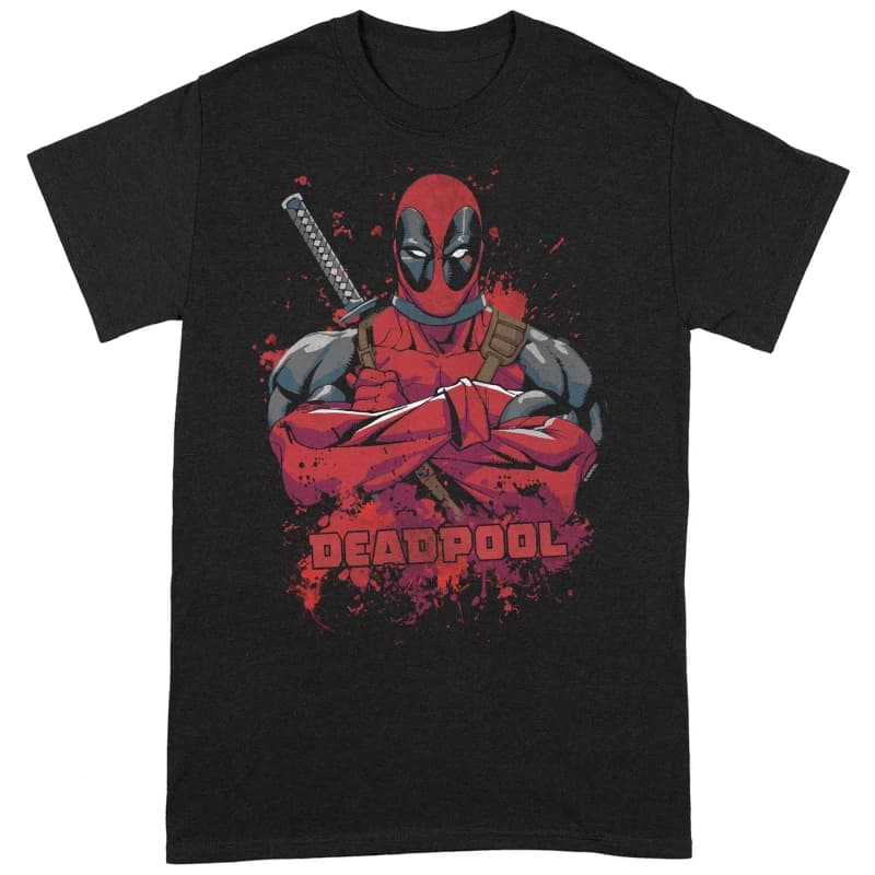 Image of Deadpool Pose T-Shirt Black male
