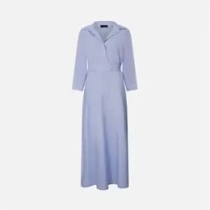 Image of James Lakeland Stripped Shirt belted Midi Dress - Blue