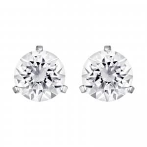 Image of Swarovski Solitaire White Rhodium Plated Stud Earrings Jewellery