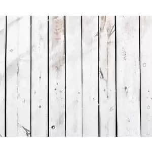 Image of Origin Murals Vintage Wood Effect White Wall Mural - 3.5 x 2.8m